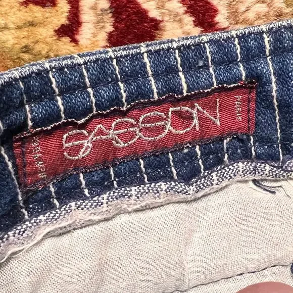 Vintage Sasson Striped Blue Jeans Ankle | Size 24” - Picture 8 of 8